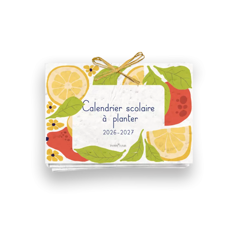 Offrez un calendrier scolaire à planter 2026-2027 ludique et écologique.