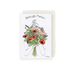 Carte à planter - Bouquet bonne fête maman | Papierfleur.fr, le papier qui fleurit