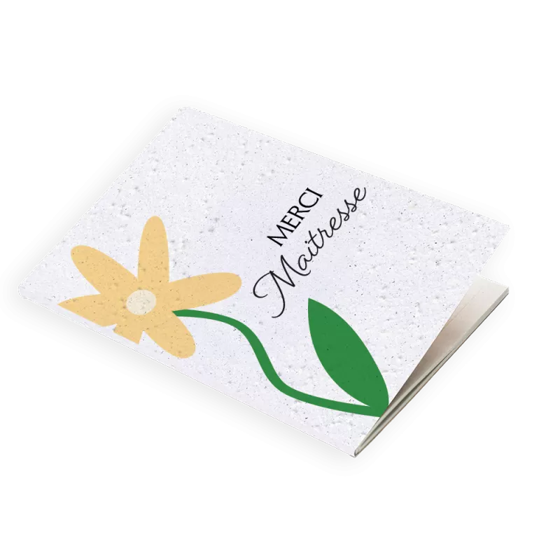 Carnet à planter « Merci Maîtresse » – Papier Fleur