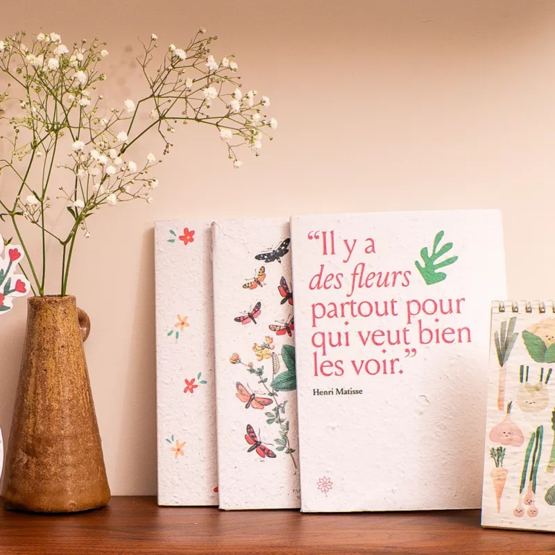 Carnet à planter« Merci de m'avoir aidé à grandir » – Papier Fleur