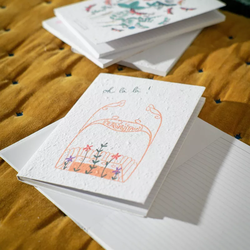 Carnet à planter« Merci de m'avoir aidé à grandir » – Papier Fleur