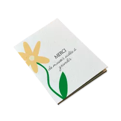 Carnet à planter « Merci de m'avoir aidée à grandir »
