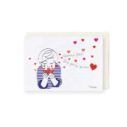 Carte à planter - Bonne fête des gens qu'on aime | Papierfleur.fr, le papier qui fleurit