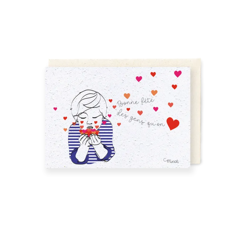 Carte à planter - Bonne fête des gens qu'on aime | Papierfleur.fr, le papier qui fleurit