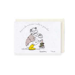 Carte à planter - Merci de m'avoir aidée à grandir | Papierfleur.fr, le papier qui fleurit