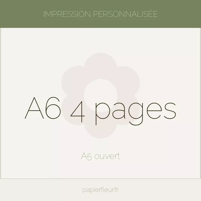 Carte à planter 100% personnalisée. Format : A6 4 pages