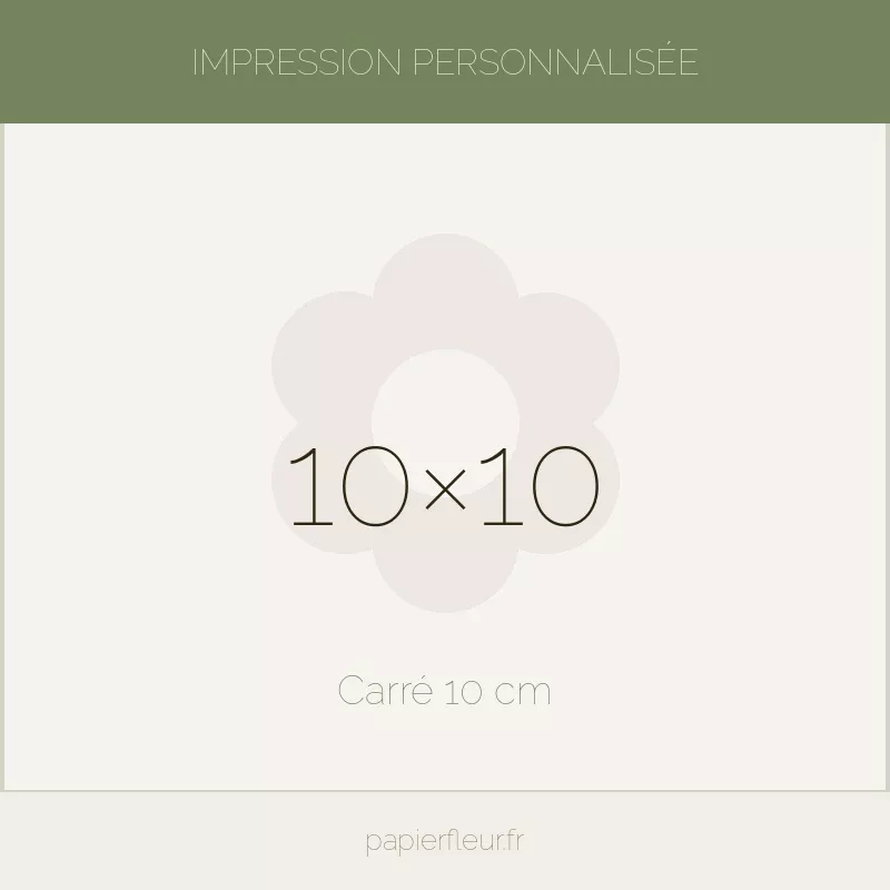 Carte à planter 100% personnalisée. Format : 10×10cm