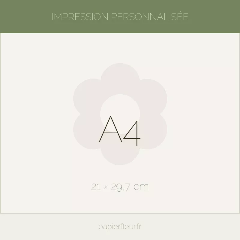 Carte à planter 100% personnalisée. Format : A4
