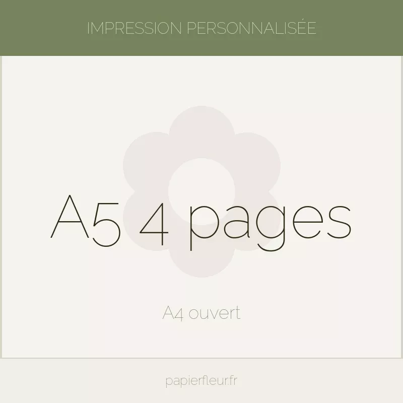 Carte à planter 100% personnalisée. Format : A5 4 pages