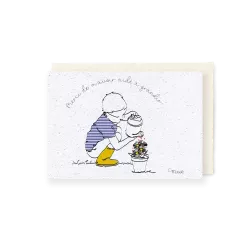Carte à planter « Merci de m'avoir aidé à grandir »