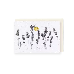 Carte graines « papillon et lavande »