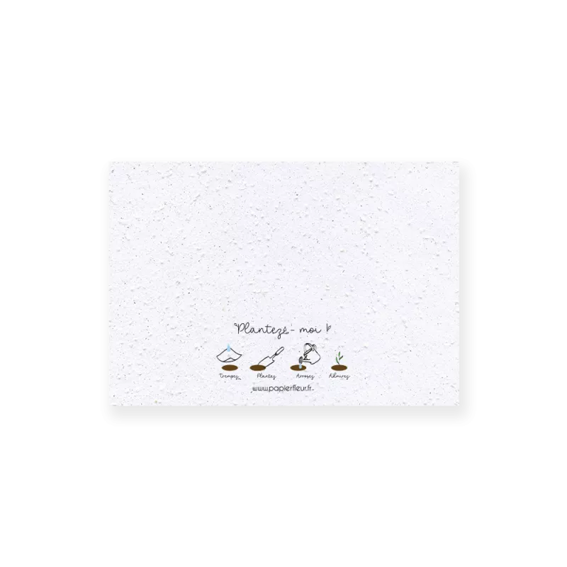 Carte à planter « Nounou en vacances » | Papierfleur.fr, le papier qui fleurit