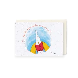 Carte à planter - Maître en vacances | Papierfleur.fr, le papier qui fleurit