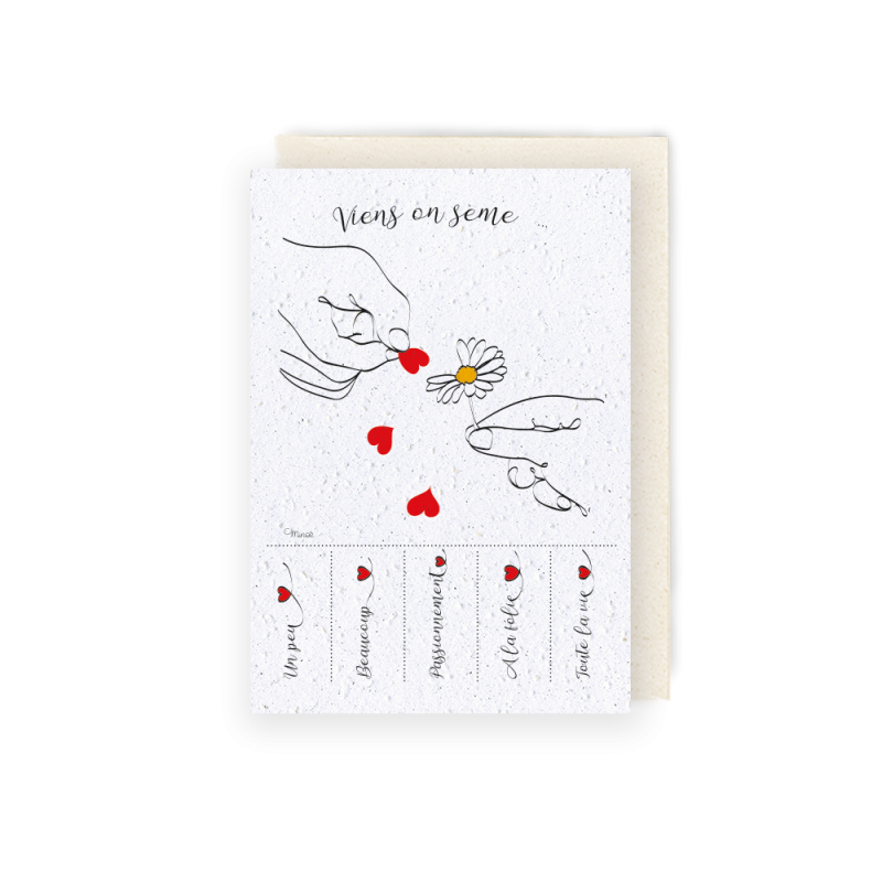 Carte à planter - On sème un peu... | Papierfleur.fr, le papier qui fleurit