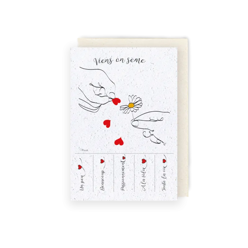 Carte à planter - On sème un peu... | Papierfleur.fr, le papier qui fleurit