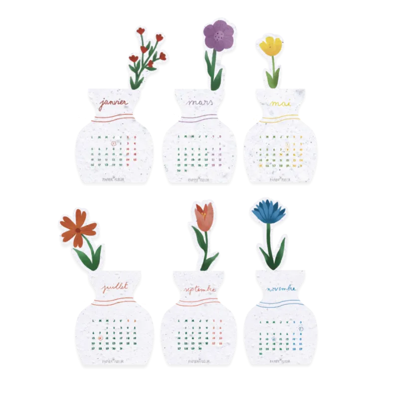 Calendrier à planter « Bouquet fleuri 2027 », le cadeau de fin d'année poétique et durable