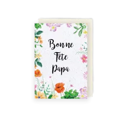 Carte à planter - Des fleurs pour mon papa | Papierfleur.fr, le papier qui fleurit