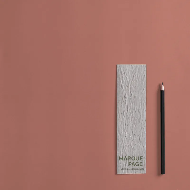 Impression 100% personnalisée sur papier ensemencé - Format 5,5 × 21 cm (Grand marque-page)