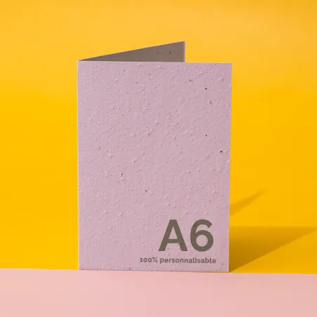 Carte à planter personnalisable A6 4 pages
