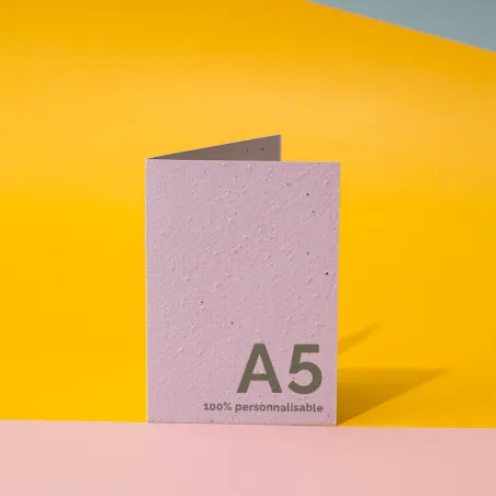 Carte à planter personnalisable A5 4 pages