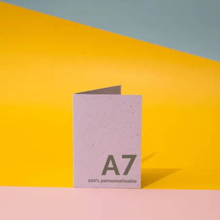 Carte à planter personnalisable A7 4 pages