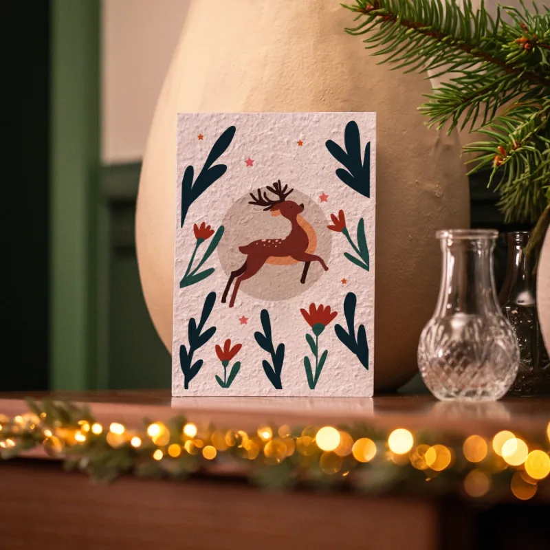 Envoyez vos plus beaux mots pour les fêtes de fin d'année sur des cartes remplies de graines de fleurs des champs.