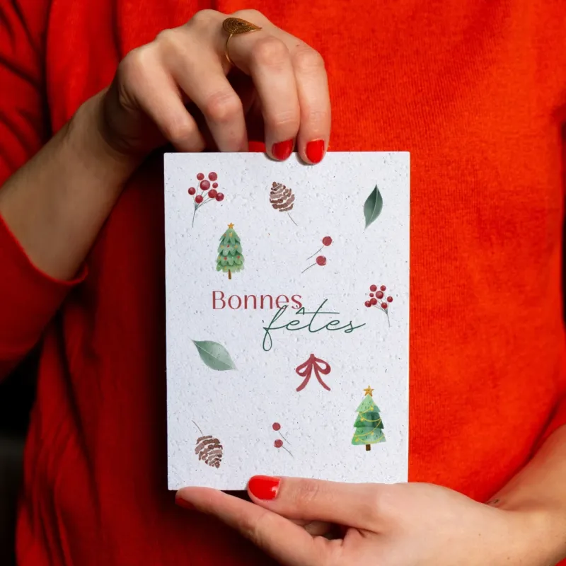 Envoyez vos plus beaux mots pour les fêtes de fin d'année sur des cartes remplies de graines de fleurs des champs