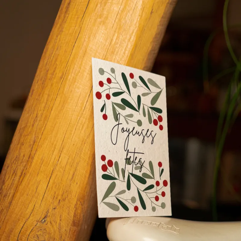Envoyez vos plus beaux mots pour les fêtes de fin d'année sur des cartes remplies de graines de fleurs des champs