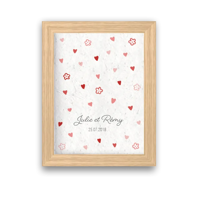 Affiche à planter St Valentin personnalisable | Papierfleur, le papier qui fleurit