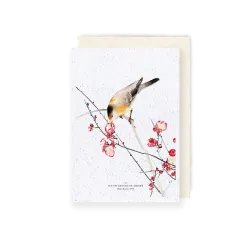 Carte à planter - Sur une branche de cerisier | Papierfleur.fr, le papier qui fleurit