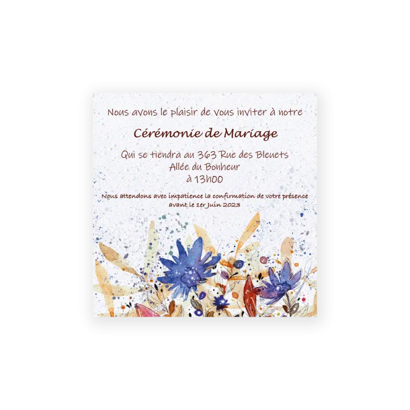Faire-part à planter fleuri | Papierfleur, commande en ligne
