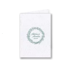 Faire-part ensemencé « Couronne d'olivier »