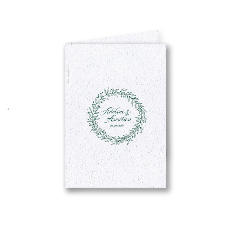 Faire-part "Couronne Olivier" | Papierfleur, le papier qui fleurit