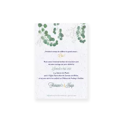 Faire-part ensemencé « Eucalyptus »