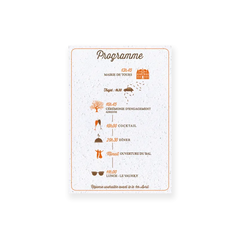 Faire-part à planter "Vintage" | Papierfleur, le papier qui fleurit