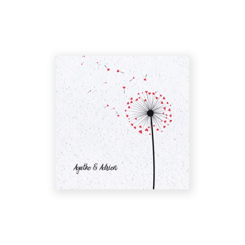 Faire-part "Pissenlit" | Papierfleur, le papier qui fleurit