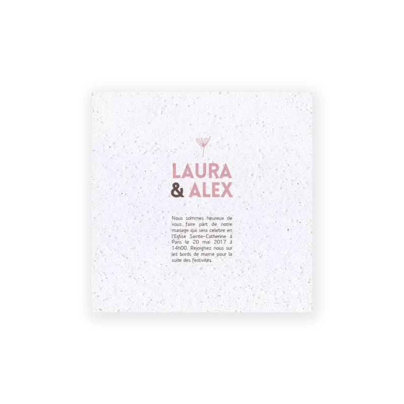 Faire-part à planter « Dans le vent » | Papierfleur, le papier qui fleurit