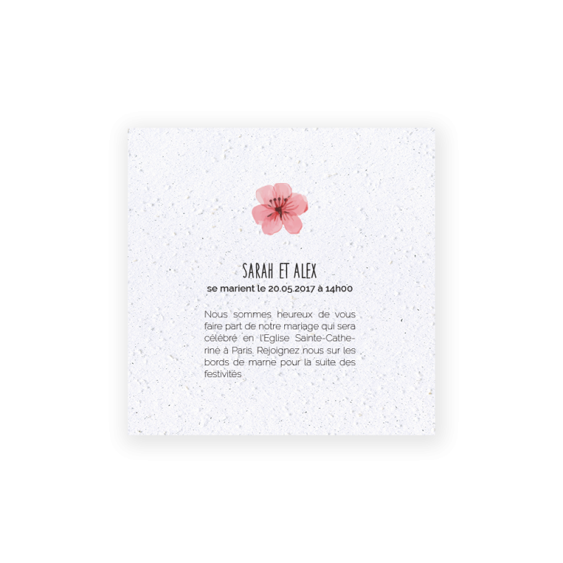 Faire-part "Champ de fleurs" | Papierfleur, le papier qui fleurit