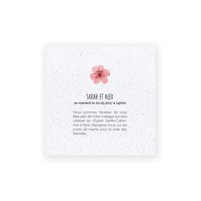 Faire-part "Champ de fleurs" | Papierfleur, le papier qui fleurit