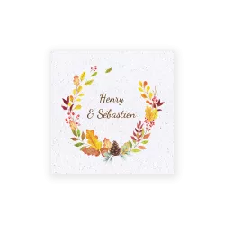 Faire-part à planter « Couronne automnale »