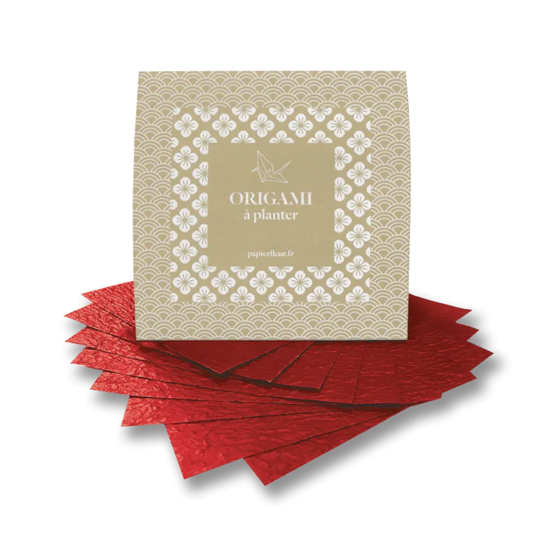 Pack origami à planter vert ou rouge | Papierfleur, le papier qui fleurit