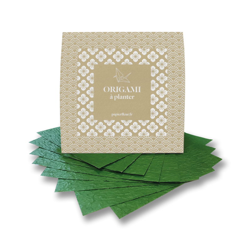 Pack origami à planter vert ou rouge | Papierfleur, le papier qui fleurit