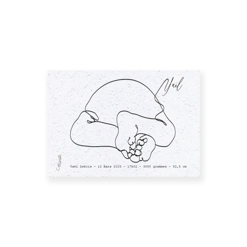 Faire-part de naissance Premiers instants | Papierfleur