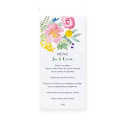 Menu à planter « Un air printanier »