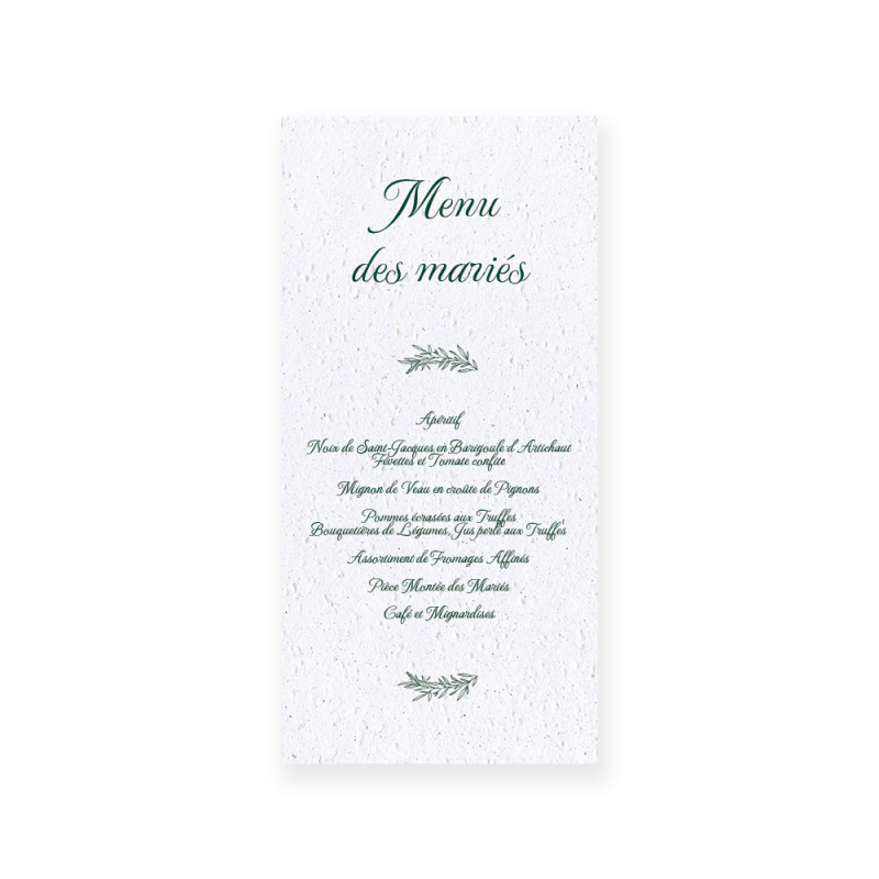 Menu à planter ! | Papierfleur, le papier qui fleurit