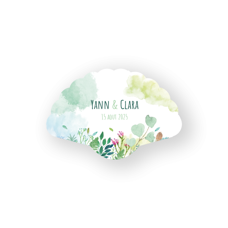 Éventails-programmes de mariage à planter, 100% personnalisable