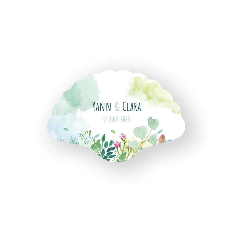 Éventails-programmes de mariage à planter, 100% personnalisable