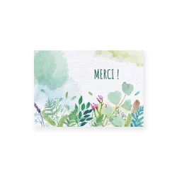 Carte remerciement « Feuillage »