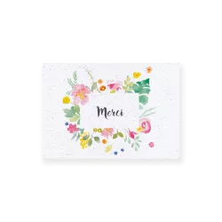 Carte remerciement à planter « Eclat de fleurs »