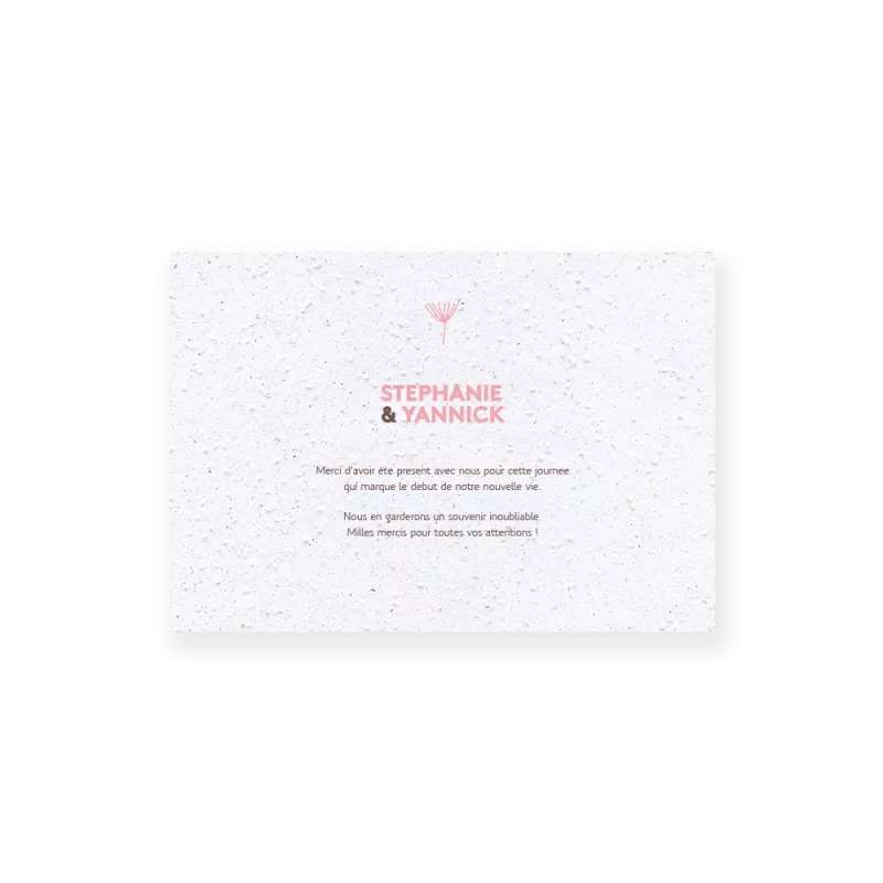 Carte remerciement « Dans le vent » | Papierfleur.fr, le papier qui fleurit